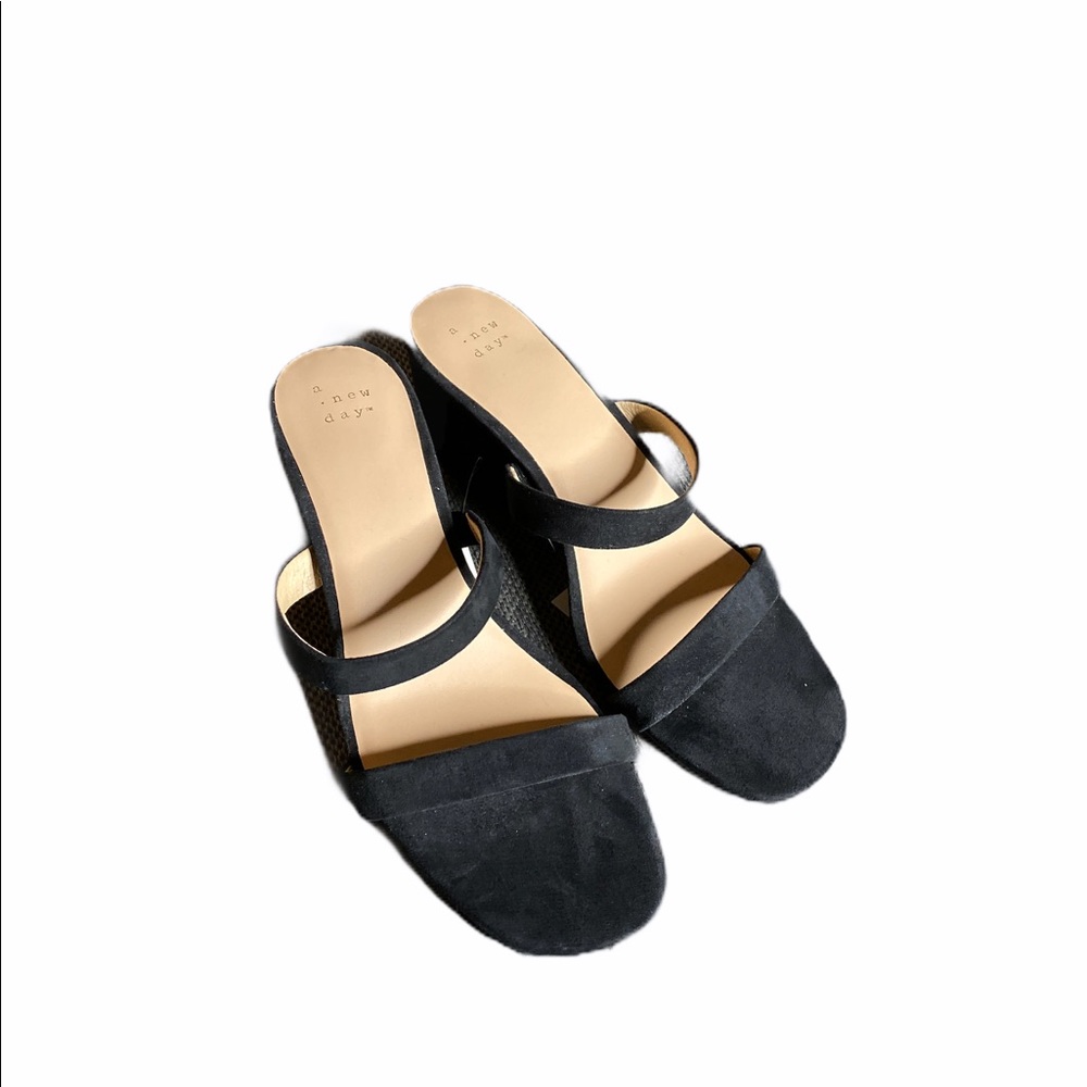 Black 3in Heel Sandals